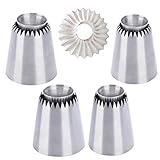 SOOKOO 4 PCS Russian Piping Tips Set DIY Cookie Decorating Supplies Tips Baking Candy Cake Decorating Kits