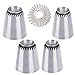 SOOKOO 4 PCS Russian Piping Tips Set DIY Cookie Decorating Supplies Tips Baking Candy Cake Decorating Kits