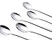 Korean Spoon,Stainless Steel Long Handle Soup Spoons,Long Tablespoon,Coffee Spoon,Silver,Pack of 5 (8.7x1.6 inches)