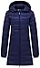 wantdo Women's Packable Puffer Coat Hooded Lightweight Long Winter Coats