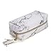 Joyful 3pcs Marble Travel Cosmetic Bag Set Clear Makeup Bag Cosmetic Bag Set Marble Bag (Color A)