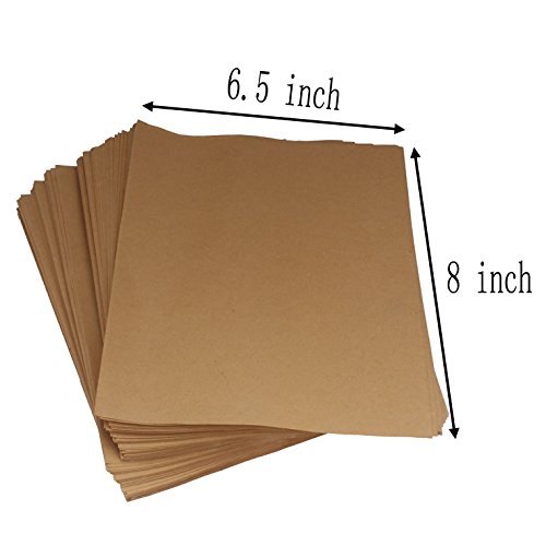 ZICOME 100 Pack Brown Kraft Paper Bags for Candy Bar Treat Snack Cookie Goodie, 6.4 x 8 Inch