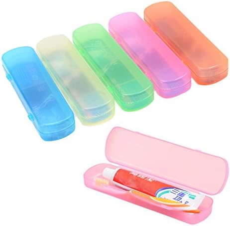 Elife Pack of 5 Large Size Toothbrush Tooth Paste Holder Case for Travel Use