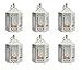 Vela Lanterns Mini Small Moroccan Lantern Decorative LED Tea Light Candle Holder for Home Decor, Centerpieces, Weddings, White, Set of 6