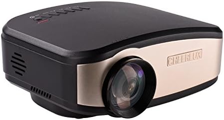 Cheerlux Mini Wireless Projector C6 Better for Android Phone 1300 Lumen Max 130” Support 1080p,Compatible with Airplay Amazon Fire TV Stick Roku Stick HDMI VGA USB AV for Home Theater