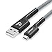 Micro USB Charger Cable, UNISAME 3 Pack 10Ft Heavy Duty Nylon Braided Micro USB Charging Data Cable for Galaxy S7 S6 Edge S5 S4 Note 4 5, LG G4 V10, Moto G X HTC Xbox One PS 4 Android Devices