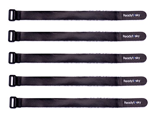 Readytosky RC Lipo Battery Straps 300mm x 20mm HD Rubberized Leather Non-Slip Battery Tie Down Strap(5PCS)