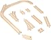 56 Pieces of Wooden Train Track Compatible with All Major Train Brands