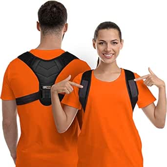 Posture Corrector For Men And Women Upper Back Brace For Clavicle Support Adjustable Back Straightener And Providing Pain Relief From Neck Back Shoulder Universal Regular Posture Corrector 2021 Design 2 Health Household Amazon Com