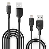 RAVPower 2-Pack 3ft 6ft Apple MFi Certified iPhone Cables Lightning to USB Charging Cord (Black)