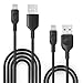 RAVPower 2-Pack 3ft 6ft Apple MFi Certified iPhone Cables Lightning to USB Charging Cord (Black)