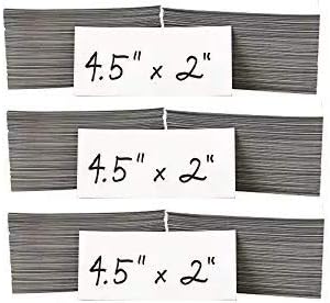 Magnetic Shelf Warehouse Labels 2 x 4.5 inches, 200 Pack, White (00145) (Thrее Расk)