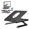 Laptop-Stand-Holder-Built-in-Foldable-LegsPhone-Holder9-Adjustable-Height-Laptop-RiserKlearlook-Portable-Air-Ventilation-Ergonomic-Notebook-Support-Tray-Keybord-Desk-Storage-for-LaptopTablet-Black Laptop Stand Holder Built-in Foldable Legs&Phone Holder,9-Adjustable Height Laptop Riser,Klearlook Portable Air…
