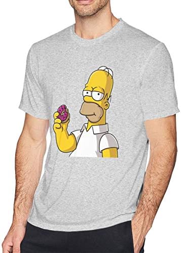 Homer-Simpson-Doughnuts Mens Shirt Short Sleeve T-Shirt, Casual Shirt for Men Teenagers