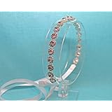 Belle Fleur Silver Tone Ribbon Tie Back Wedding Headband