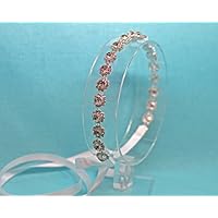 Belle Fleur Silver Tone Ribbon Tie Back Wedding Headband