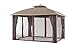 Sunjoy 12' x 10' Sonoma Wicker Gazebo, Large, Brown/Gold Trim
