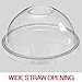 Green Direct 20 oz. Plastic Clear Disposable Drinking Cups With Lids for Ice coffee, Bubble Boba Tea Cups Pack of 100
