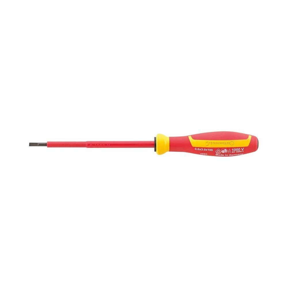 Stahlwille 46603065 4660 VDE DRALL+ Chrome Alloy Steel Electricians Screwdriver, Size 6, 265mm Length, Pack of 10