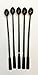 Pack of 300 Omin Dark Brown Disposable Plastic Coffee Stirrers, Tea Stirrer Spoon, Stir Swizzle Sticks, Bar Tool 5 Inch