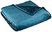 Thesis Fleece Cashmere Plush Bed Blanket Teal Full Queen Size Blanket – Soft Cozy Plush Luxury Microfiber Blanket, 90x90 Inches