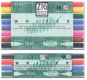 ZIG Memory System Writer Twin Tip Pen Sets - 4 Colour Set