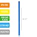 300 PACK Smoothie Straws Jumbo Plastic Extra Wide Drinking Straw - with Recipe E-Book - BPA-Free Straws - Bright Colors - Works for Smoothies, Juices Cocktails and More - by FUMCare