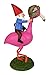 Funny Combat Garden Gnome Riding a Flamingo – Cute Home Decor Statue, for Lawn, Yard, or Office - Indoor Outdoor 11 Inch Tall, by Dodo Creations