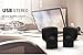 Portable Mini Clip-On USB 3.5 mm Powered Stereo Speaker 3.5 mm Detachable Multimedia Soundbar for Notebook Laptop PC Desktop Tablet Black