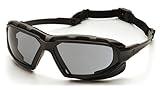 Pyramex Safety Highlander XP Eyewear, Black-Gray Frame/Gray Anti-Fog Lens