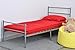 GreenForest Metal Bed Frame Twin(Single) Size, Two Headboards 6 Legs Mattress Foundation Silver Platform Bed Frame Box Spring Replacement for Boys Kids Adult Bedroom, Silver