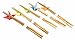 Multi Colored Crane Birds Set of 5 Chopsticks and Rest Set Asian Dining Dinnerware Accessory Chopstick Set For Five Great Housewarming Gift For Sushi Ramen Enthusiasts