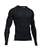 Under Armour Men's HeatGear Graphic Long Sleeve Shirt, Black/Black, Small