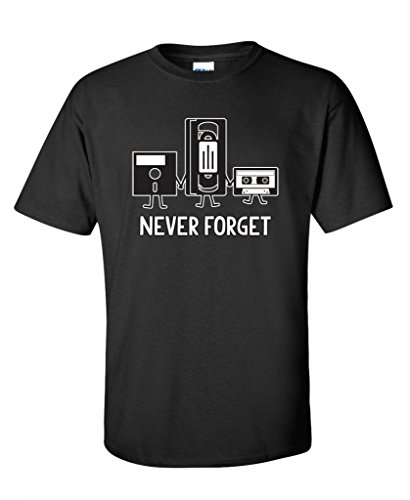 Never Forget Funny Retro Father Day Gifts Music Mens Novelty Funny T Shirt S Black