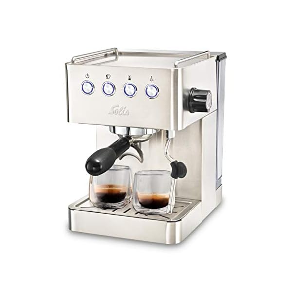 Solis Espressomaschine Barista Gran Gusto 1014 - Siebträgermaschine - Tassengröße programmierbar - Dampf-/Heißwasserdüse…