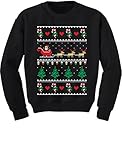 Flying Santa Ugly Christmas Sweater Cute Xmas Toddler/Kids Sweatshirts