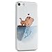 MOLLYCOOCLE iPod Touch 6 Case, Cat and Fish Fall in Love Painted Pattern Case for iPod Touch 5 with Phone Screen Pen and Phone Dust Plug -3Pcs