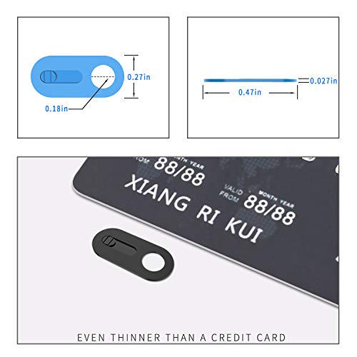 Webcam Cover Slide Ultra Slim Web Camera Cover for Computer, Dell HP Laptop, Mac, Mac Book Pro, Smartphone, Slider Camera Blocker Protect Privacy and Security (4 Pack)