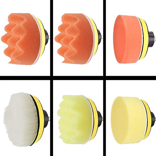 image for GOH DODD Drill Brush and Buffing Sponge Pads, 13 Pieces Power Scrubber