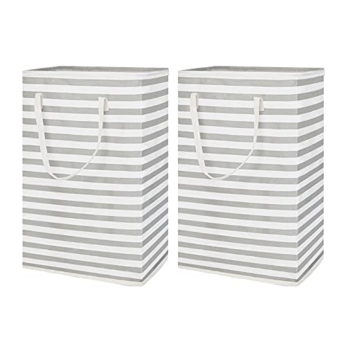 MACAJICHO Laundry Hamper, 2 Pack Large Laundry Basket with Long Handles