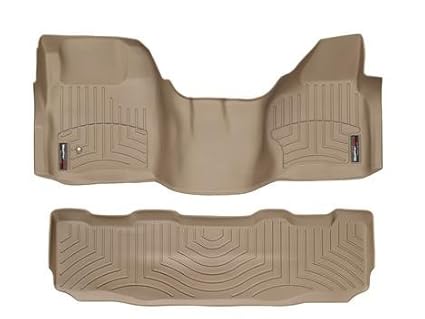 2008 2010 Ford Super Duty F 250 F 350 F 450 F 550 Supercrew Tan Weathertech Floor Liner Full Set 1st 2nd Row Over The Hump