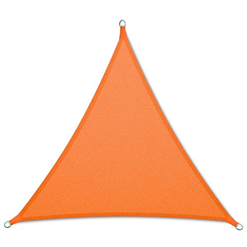 casa pura Sonnensegel 5 x 5 x 5 m, Orange - inkl. Befestigungsmaterial - Dreieck gleichseitig - Reißfestes Polyester-Gewebe - Wasserabweisend imprägniert - Sonnenschutz – Bild 3