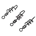 Dr.Fish Saltwater Fishing Swivel Snap Swirl Connector Stianless Black 220LB (Pack of 10)