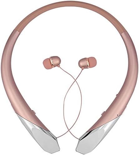 Bluetooth Headphones, Seobiog Sports Neckband Wireless CSR V4.1 Headset HD Stereo Retractable Earbuds with Jog Switch IPX5 Waterproof Earphone , Compatible with IOS/ Android cellphones
