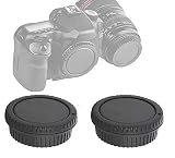 ( 2 Packs) Fotasy Rear Lens Cover Camera Body Cap for Canon EOS DSLR Camera Lenses, Canon EF/ Efs Lens Rear Cap Body Cap