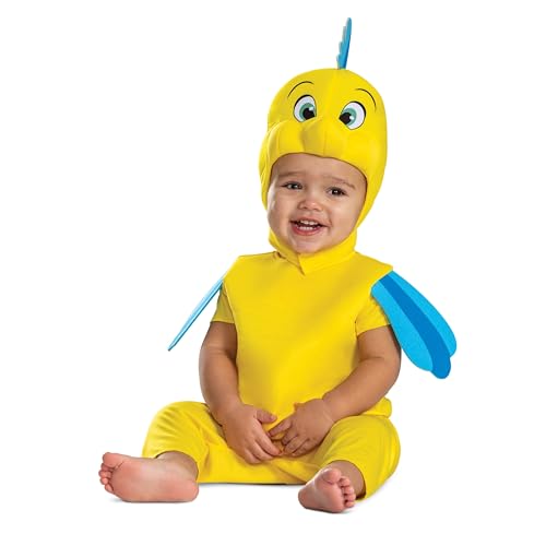 Disguise baby-boys Flounder Animated Classic Costume, Official the Little Mermaid Costume