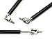 iJDMTOY (2) Universal Black Carbon Fiber Aluminum Front Bumper Lip Splitter Strut Rod Support Bar, 6.0