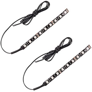 Kinstecks 2 stuks 9 leds voor motorfiets, ledstrip, lichtstrip, knipperlicht, strepen, verlichting, back-up nummerplaat…