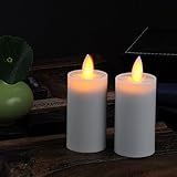 Calm-life Classic Pillar Real Flame-effect Flameless LED Candles 1.5