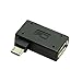 chenyang Micro USB OTG Power Adapter 2 in 1 Micro USB Male to USB 2.0 Female 90 Degree Left Angled Connector Adapter